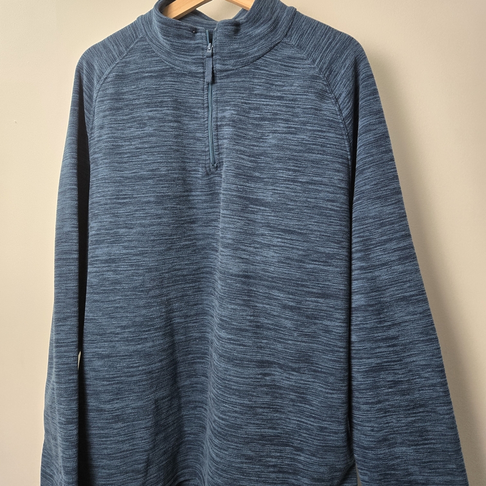 3 For $60. Men's Blue Heather Zip-Up Sweater